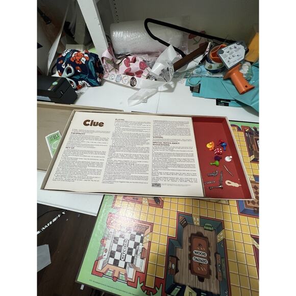 VINTAGE 1986 PARKER BROTHERS CLUE DETECTIVE MYSTERY CLASSIC BOARD GAME COMPLETE - Picture 3 of 7